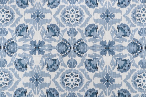 Covington McKenzie Printed Cotton Drapery Fabric in 51-Denim 