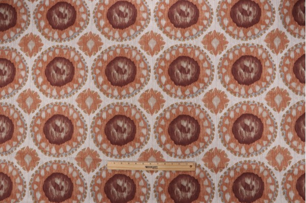 Magnolia Home Thurston Printed Cotton Drapery Fabric in Auburn 
