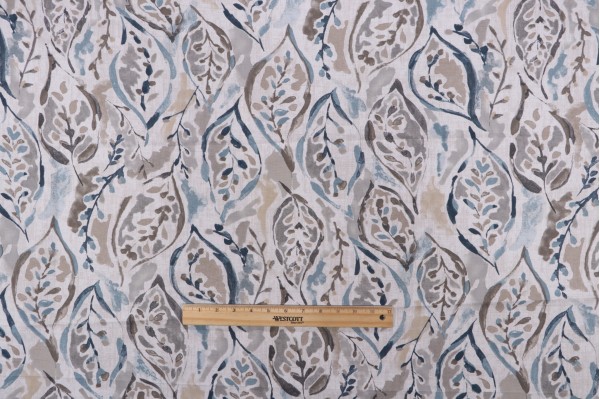 Magnolia Home Talley Printed Cotton Drapery Fabric in Harbor 