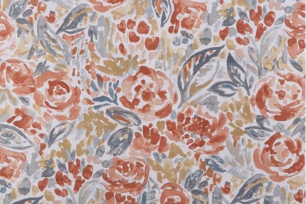 Magnolia Home Tilly Printed Cotton Drapery Fabric in Sunset 