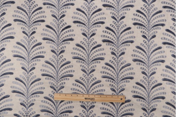 P Kaufmann Bryant Embroidered Drapery Fabric in Horizon 