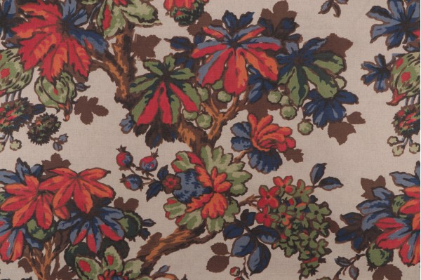 P Kaufmann Vita Blooms Printed Linen Blend Drapery Fabric in Document 