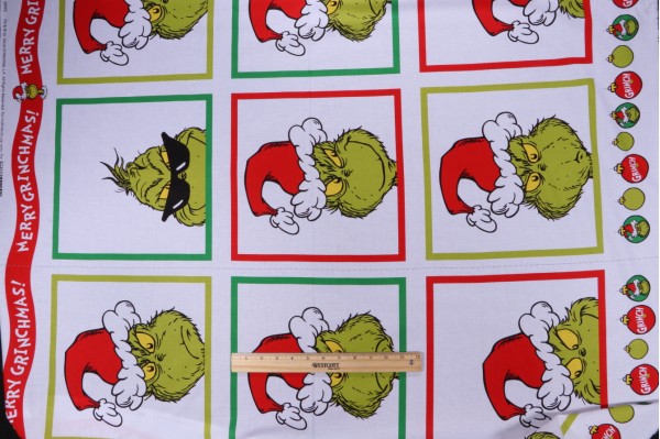 Robert Kaufman How The Grinch Stole Christmas Collection ADE-20993-223 Printed Cotton Craft Fabric in Holiday 