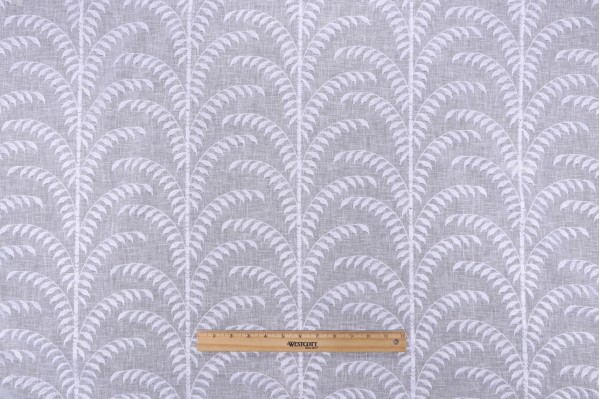 P Kaufmann Sia Sheer Embroidered Drapery Fabric in Sea Salt 