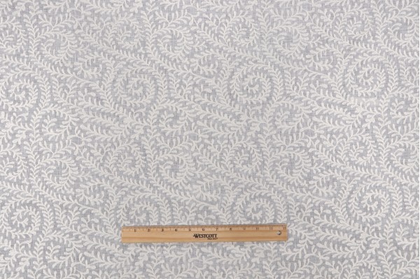 P Kaufmann Briella Sheer Embroidered Drapery Fabric in Vanilla 
