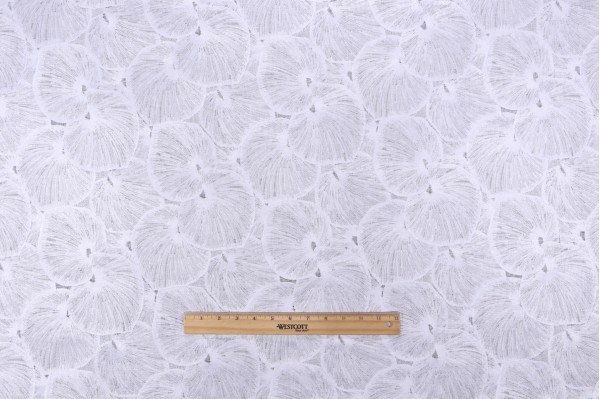 P Kaufmann Baylin Sheer Embroidered Drapery Fabric in Sea Salt 