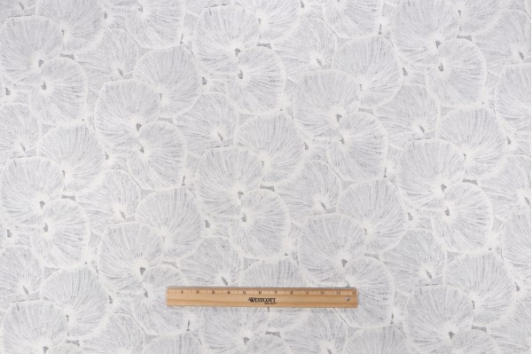 P Kaufmann Baylin Sheer Embroidered Drapery Fabric in Vanilla 