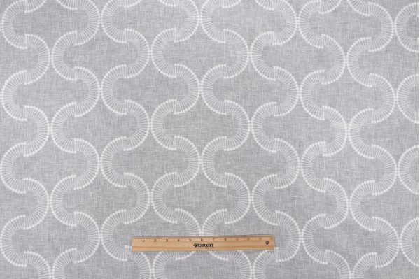 P Kaufmann Thalia Sheer Embroidered Drapery Fabric in Vanilla 