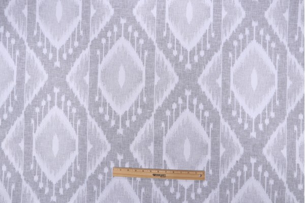 P Kaufmann Yara Sheer Embroidered Drapery Fabric in Sea Salt 