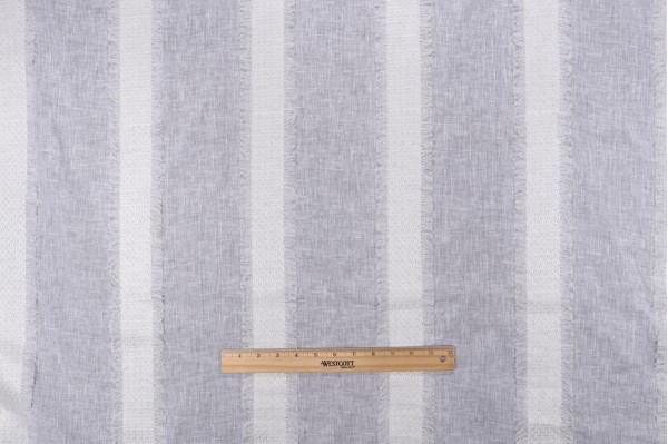 P Kaufmann Addison Sheer Embroidered Drapery Fabric in Vanilla 