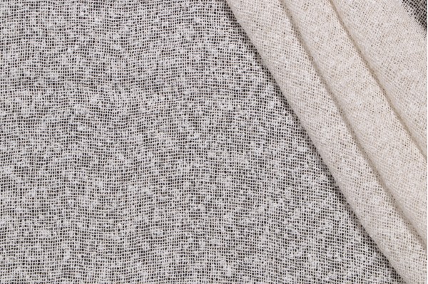 P Kaufmann Allegro Sheer Drapery Fabric in Vanilla 