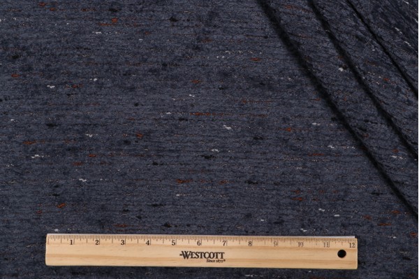 Sample of Hamilton Sinclair Woven Chenille Upholstery Fabric in Blue 