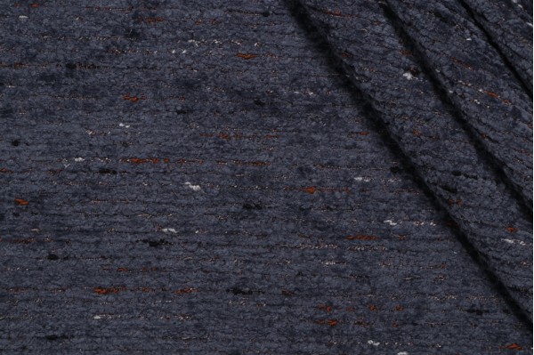 Sample of Hamilton Sinclair Woven Chenille Upholstery Fabric in Blue 