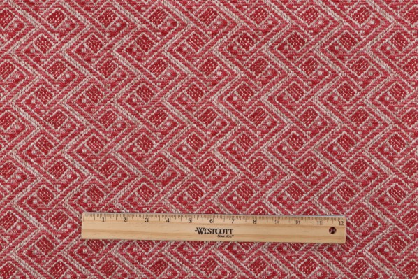 Sample of Hamilton Dover Woven Chenille Upholstery Fabric in Cranberry 
