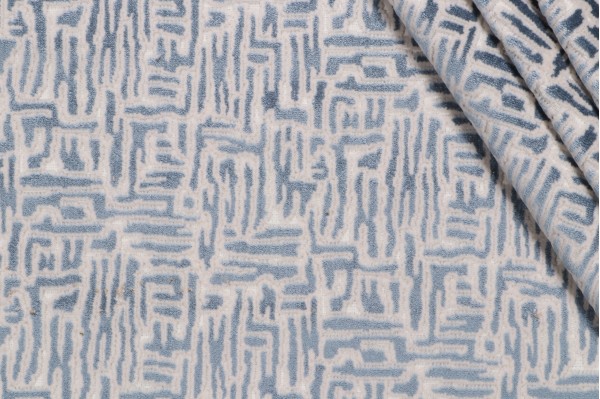 Hamilton Adler Velvet Upholstery Fabric in Cornflower 