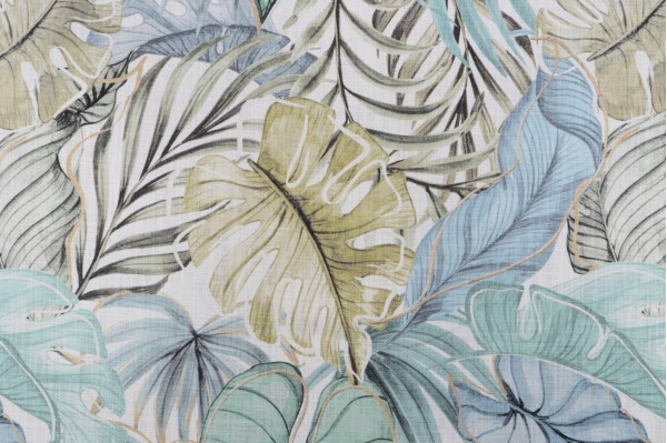 Hamilton Eden Printed Cotton Drapery Fabric in Capri 