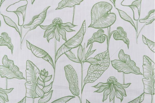 Valiant Fabrics Pretoria Embroidered Drapery Fabric in Kelly 
