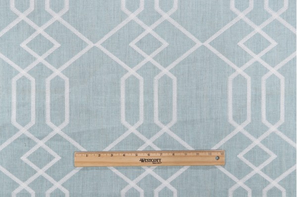 Click for Valiant Fabrics Ankara Embroidered Drapery Fabric in Arctic  Valiant Fabrics Ankara Embroidered Drapery Fabric in Arctic