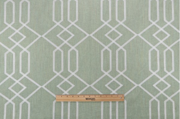 Click for Valiant Fabrics Ankara Embroidered Drapery Fabric in Pistachio  Valiant Fabrics Ankara Embroidered Drapery Fabric in Pistachio