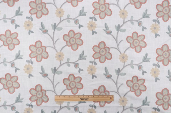 Click for Valiant Fabrics Amelia Embroidered Drapery Fabric in Spice  Valiant Fabrics Amelia Embroidered Drapery Fabric in Spice