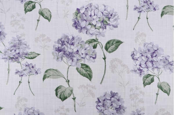 Stof France Stelvio Printed Cotton Drapery Fabric in Bleu 