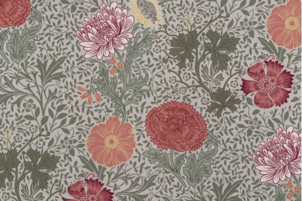 Stof France Madeleine Printed Velour Decorator Fabric in Lichen 