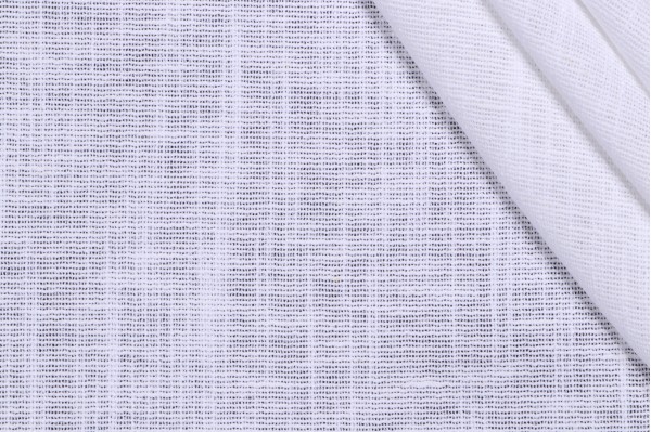 Sample of Lino Textiles Palm Beach Sheer Drapery Fabric in White 