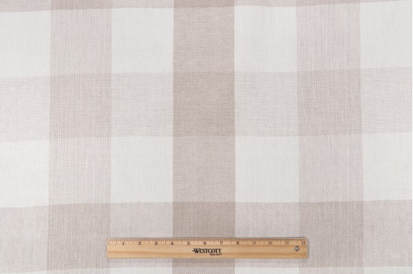 Scalamandre Westport Linen Plaid Woven Decorator Fabric in Linen