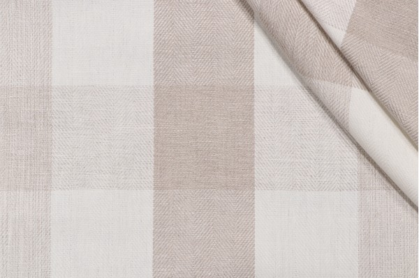 Scalamandre Westport Linen Plaid Woven Decorator Fabric in Linen