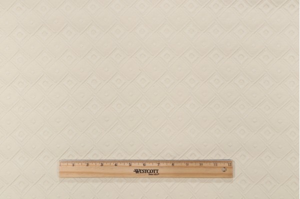 Scalamandre Harrison House Matelasse Upholstery Fabric in Cream