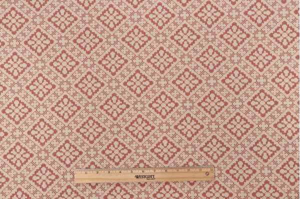Grey Watkins Bucks County Woven Upholstery Fabric in Rose