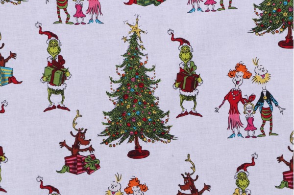 Click for 7.38 Yards Robert Kaufman How The Grinch Stole Christmas Collection ADE-15184-1 Printed Cotton Craft Fabric in Royal Robert Kaufman How The Grinch Stole Christmas Collection ADE-15184-1 Printed Cotton Craft Fabric in Royal