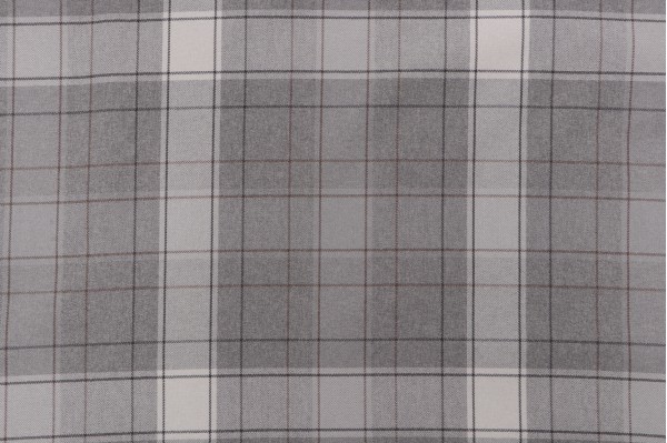 Sample of Plaid Woven Upholstery Fabric in Stone 