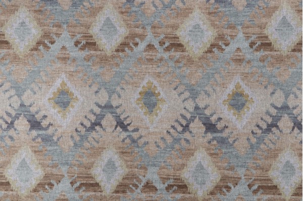 Southwest Printed Drapery Fabric in Bluestone 