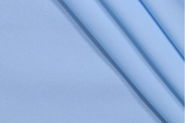 Sample of Springs Creative Solid Printed Polyester Drapery Fabric in Blue 
