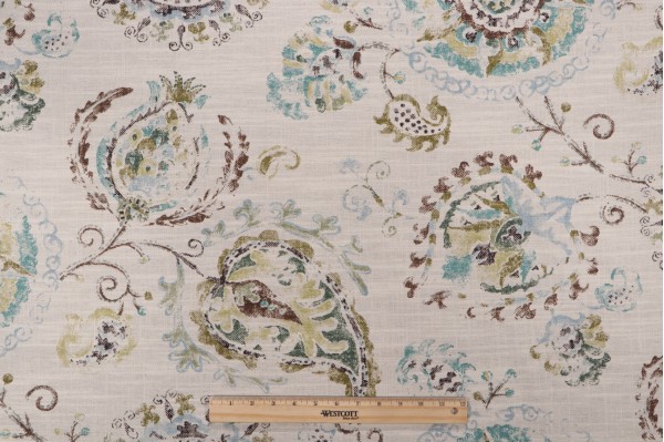 P Kaufmann Janara Printed Cotton Blend Drapery Fabric in Woodland