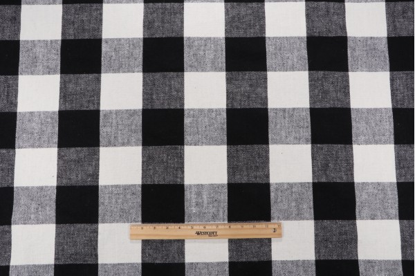 Ellen Degeneres Claiborne Check Woven Decorator Fabric in Domino