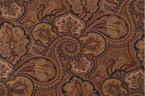 Waverly Paddock Shawl Printed Cotton Drapery Fabric in Black