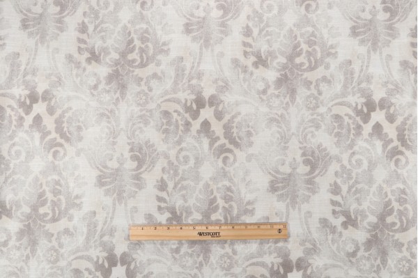 Waverly Vintage Essence Printed Cotton Drapery Fabric in Sterling