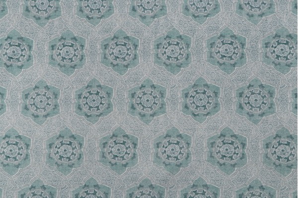 PK Lifestyles Trinket Printed Cotton Drapery Fabric in Juniper