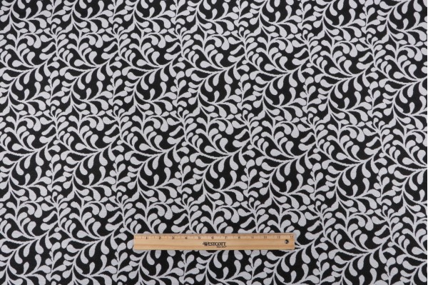 Terrasol-Vinca Reversible Polyester Outdoor Fabric in Black