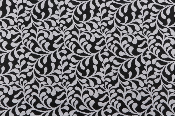 Terrasol-Vinca Reversible Polyester Outdoor Fabric in Black