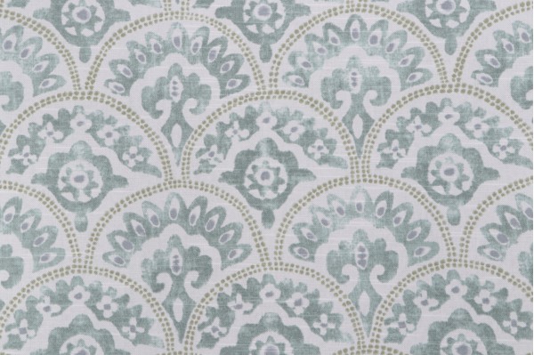 Richloom Daphne Printed Drapery Fabric in Mist