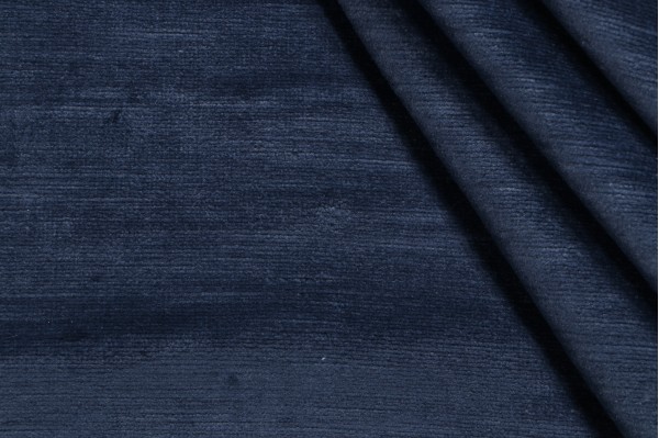Scalamandre Linen Velvet Upholstery Fabric in Denim