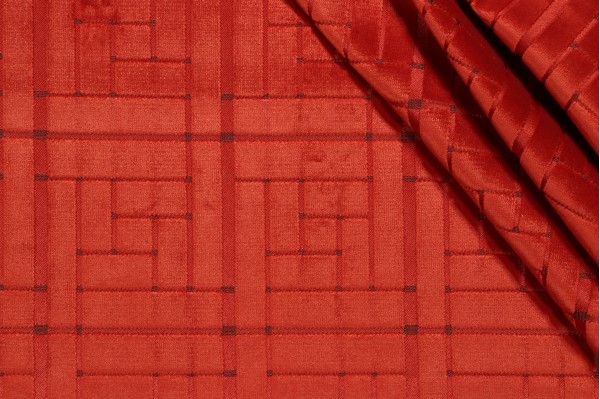 Click for 1.13 Yards Ida Velvet Upholstery Fabric in Flame Ida Velvet Upholstery Fabric in Flame
