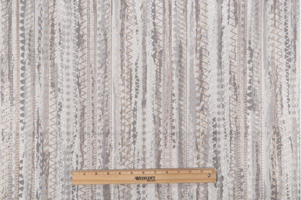 Click for 1.5 Yards Lina Printed & Embroidered Drapery Fabric in Mineral Lina Printed & Embroidered Drapery Fabric in Mineral