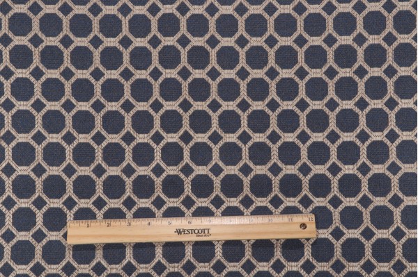 Lookout Woven Upholstery Fabric in Navy