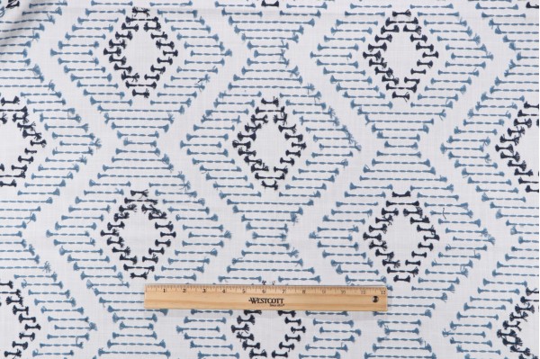 Click for .5 Yards Keota Embroidered Drapery Fabric in Horizon Keota Embroidered Drapery Fabric in Horizon