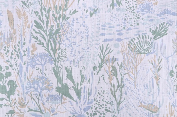 Premier Prints Seascape - Slub Canvas Printed Cotton Drapery Fabric in Kelby 