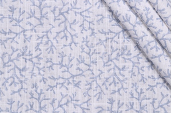 Premier Prints Barrier Reef - Slub Canvas Printed Cotton Drapery Fabric in Mist 